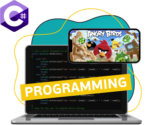 Programación en C#. El asombroso mundo de juegos en 2D - Школа программирования для детей, компьютерные курсы для школьников, начинающих и подростков - KIBERone г. Barcelona